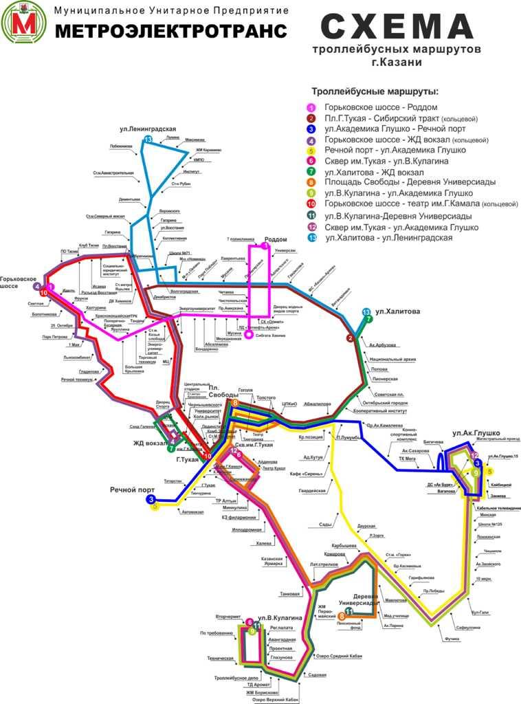 Карта общественного транспорта казань с остановками