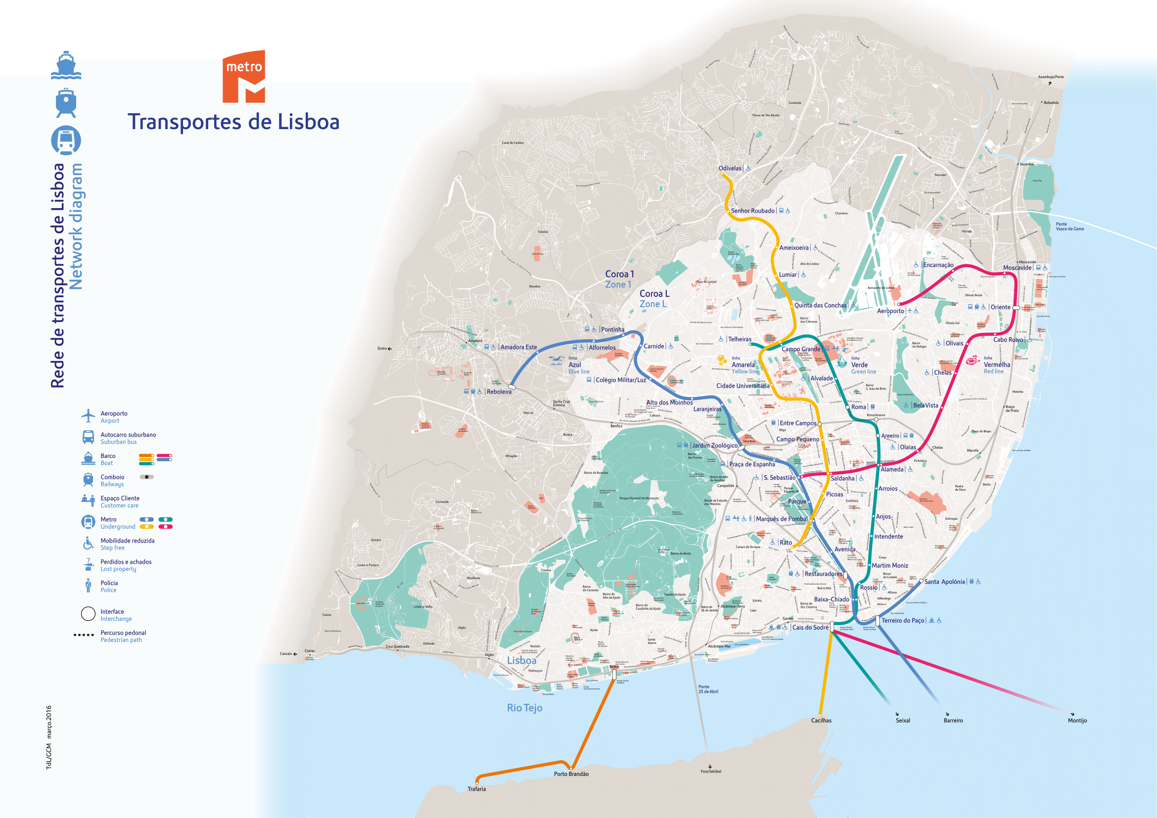 Карта метро лиссабона