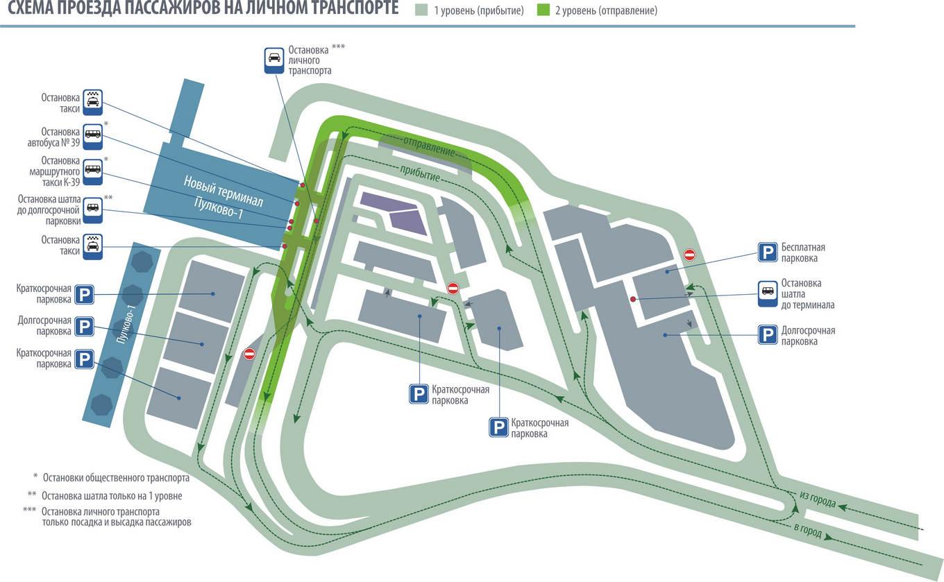 Санкт-Петербург - Схема аэропорта Пулково | Турнавигатор