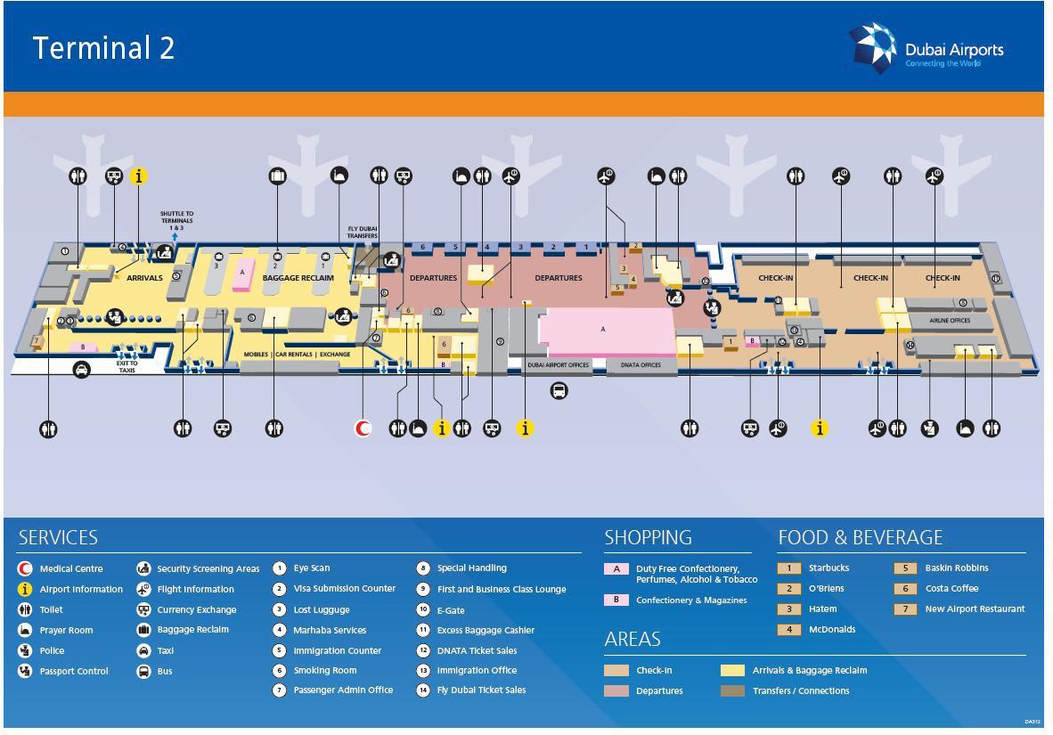 Дубай - Поэтажный план аэропорта | Турнавигатор