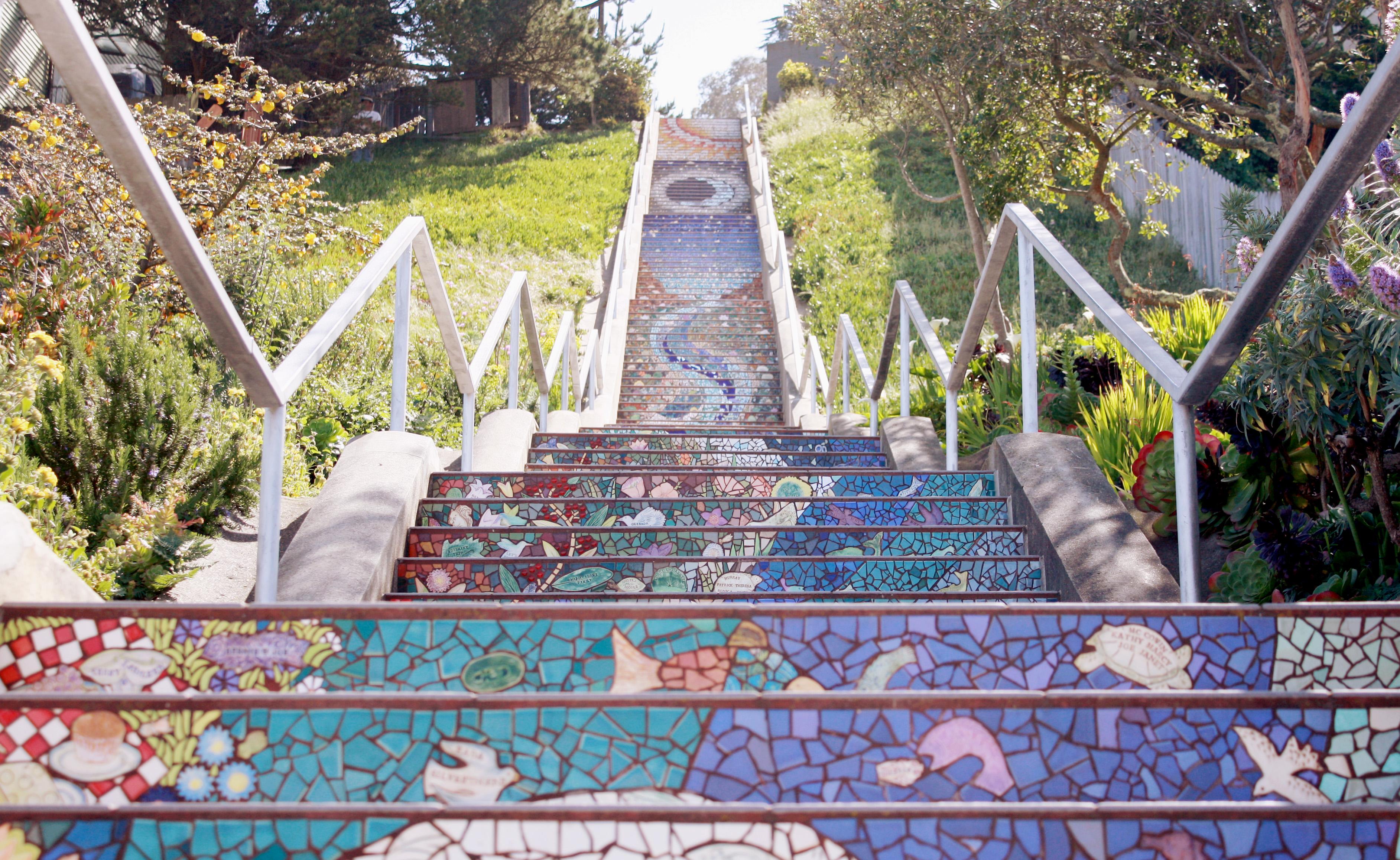 Фото Мозаичная лестница