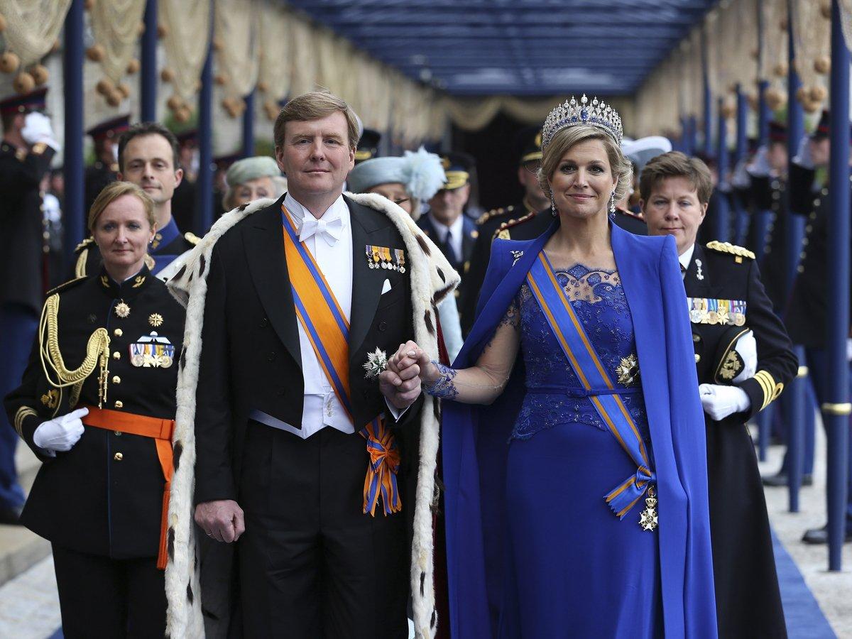 Король Нидерландов Виллем-Александр с супругой Максимой
