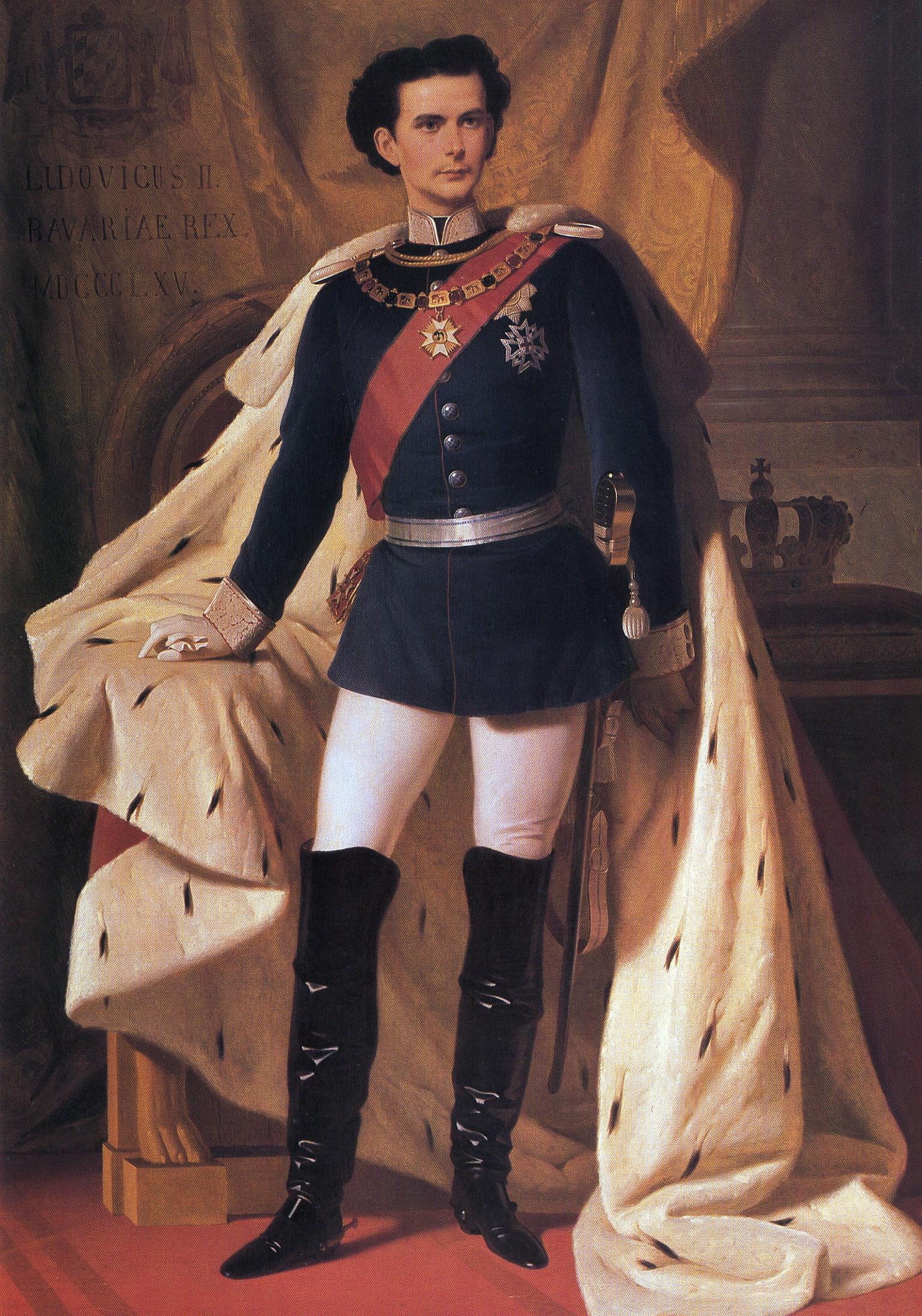 Портрет Людвига II работы Фердинанда фон Пилоти. 1865