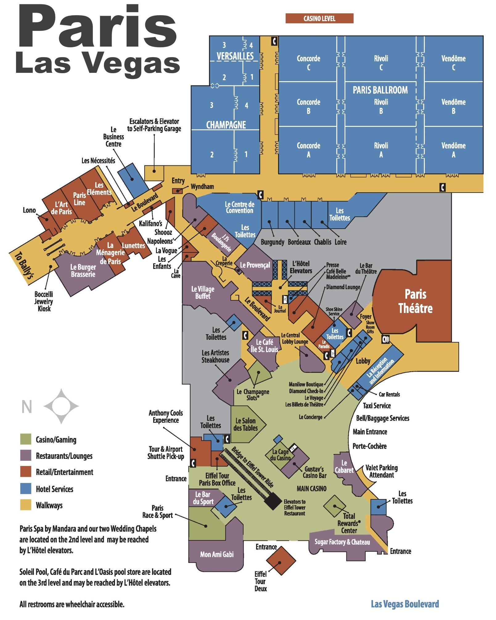 Карта комплекса отеля \"Paris Las Vegas Hotel and Casino\"