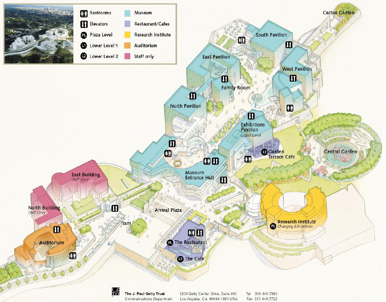 Карта Центра Гетти