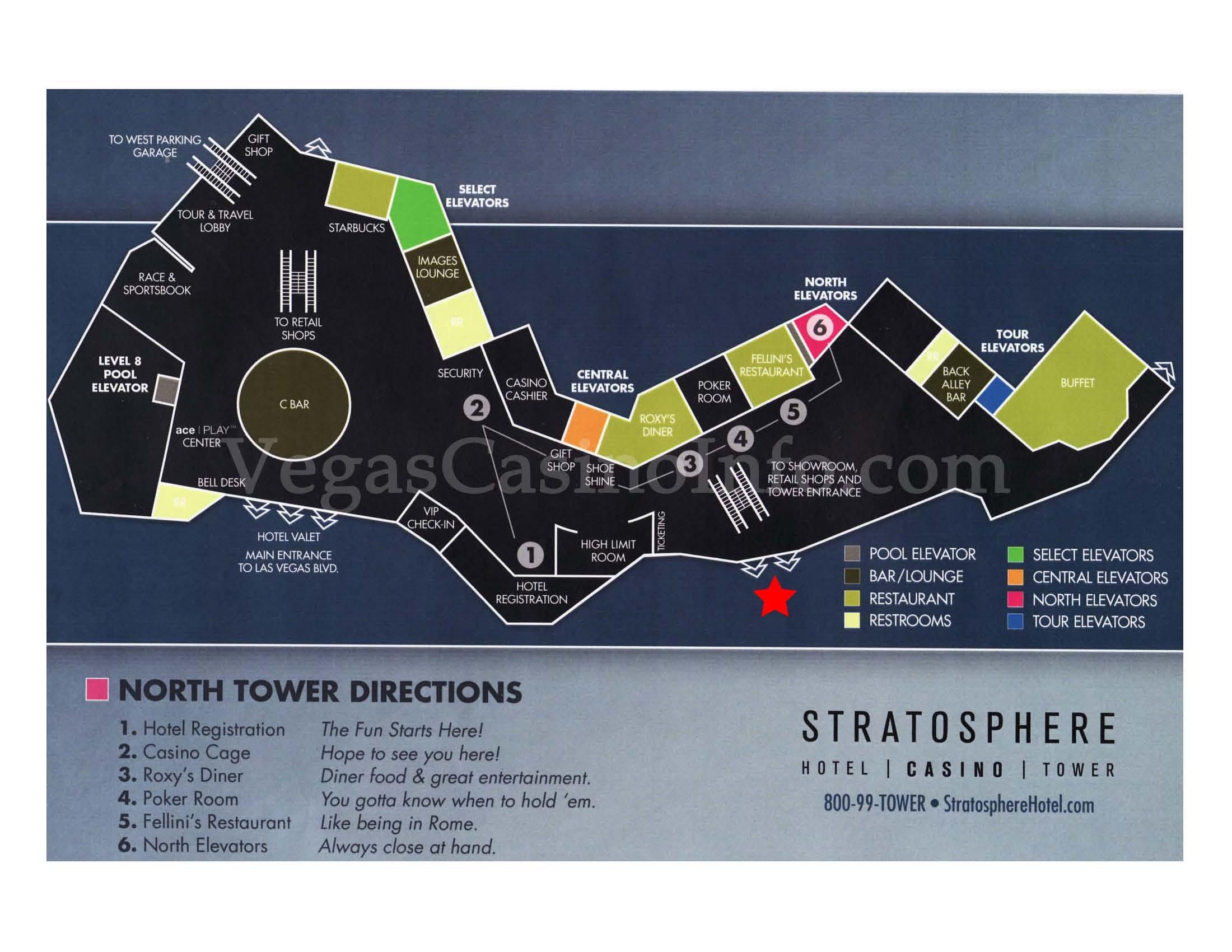 Карта комплекса отеля \"Stratosphere hotel\"