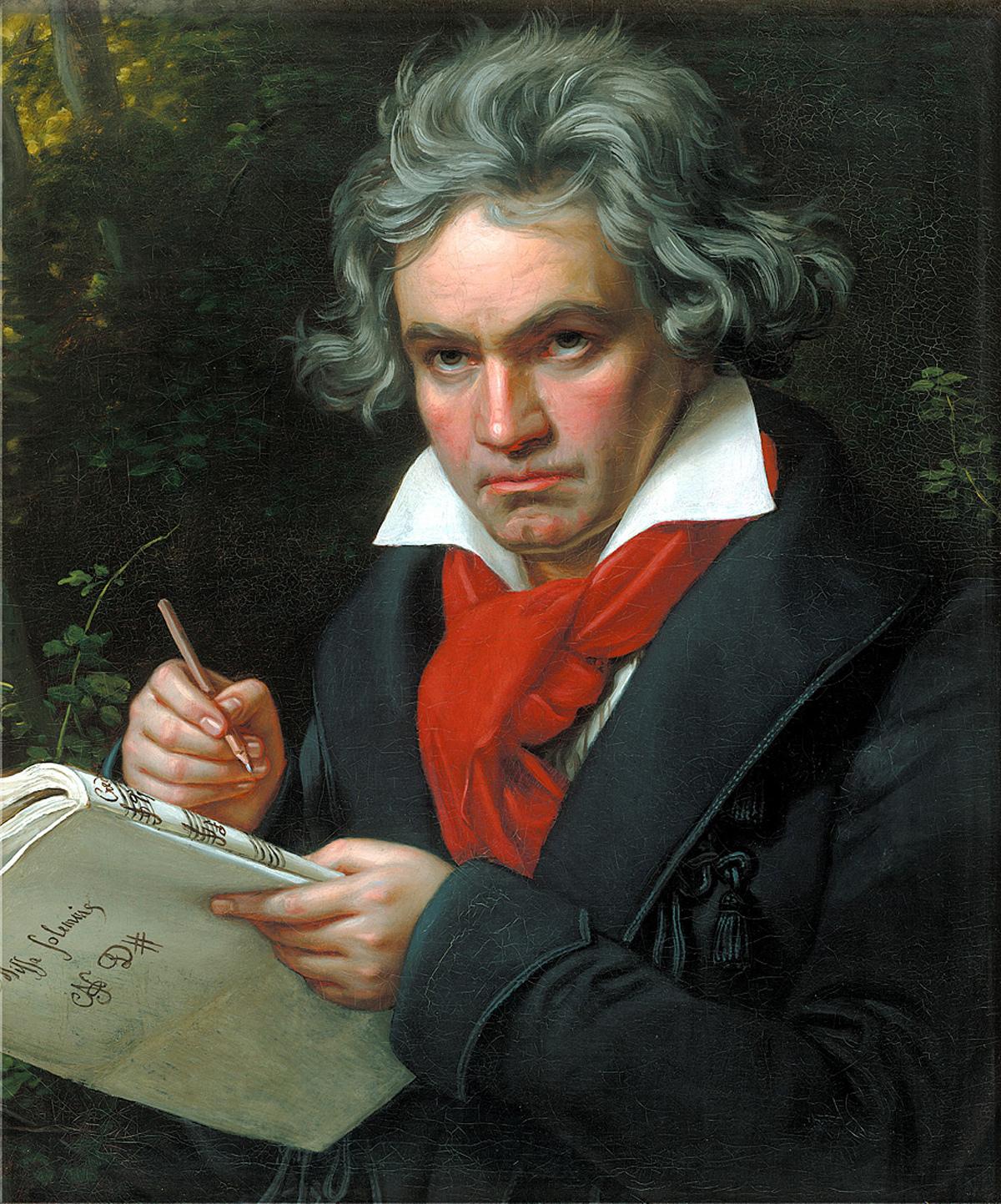 Людвиг ван Бетховен на портрете Карла Штилера (1820 год)