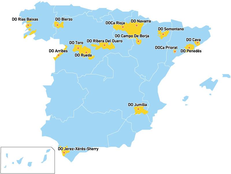 Винодельческие регионы Испании